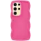 Coque arrière en silicone Phonesta Wavy pour Samsung Galaxy S25 Ultra - Hot Pink