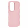 Coque arrière en silicone Phonesta Wavy pour Samsung Galaxy S25 Ultra - Rose 3