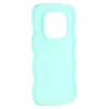 Coque arrière en silicone Phonesta Wavy pour Xiaomi Redmi Note 14 Pro 4G - Vert menthe 3