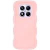 Coque arrière en silicone Phonesta Wavy pour Xiaomi Redmi Note 14 Pro 4G - Rose