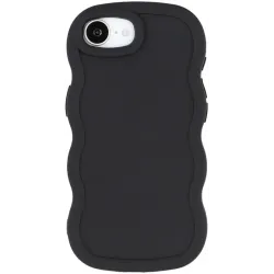 Coque arrière en silicone Phonesta Wavy pour Apple iPhone 17e/16e - Noir