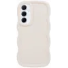 Coque arrière en silicone Phonesta Wavy pour Samsung Galaxy A35 - Beige