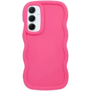 Coque arrière en silicone Phonesta Wavy pour Samsung Galaxy A35 - Hot Pink