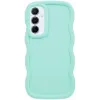 Coque arrière en silicone Phonesta Wavy pour Samsung Galaxy A35 - Vert menthe