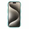 Coque arrière en silicone Phonesta Wavy pour Apple iPhone 15 - Vert menthe 2