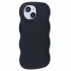 Coque arrière en silicone Phonesta Wavy pour Apple iPhone 15 - Noir 3