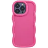 Coque arrière en silicone Phonesta Wavy pour Apple iPhone 15 Pro - Hot Pink