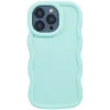 Coque arrière en silicone Phonesta Wavy pour Apple iPhone 15 Pro - Vert menthe