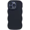 Coque arrière en silicone Phonesta Wavy pour Apple iPhone 15 Pro - Noir