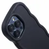 Coque arrière en silicone Phonesta Wavy pour Apple iPhone 15 Pro - Noir 6