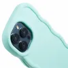 Coque arrière en silicone Phonesta Wavy pour Apple iPhone 15 Pro Max - Vert menthe 6