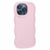Coque arrière en silicone Phonesta Wavy pour Apple iPhone 15 Pro Max - Rose 3