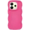Coque arrière en silicone Phonesta Wavy pour Xiaomi Redmi Note 14 4G - Hot Pink