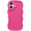 Coque arrière en silicone Phonesta Wavy pour Apple iPhone 17 - Hot Pink