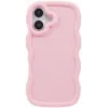 Coque arrière en silicone Phonesta Wavy pour Apple iPhone 17 - Rose