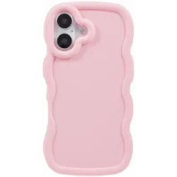 Coque arrière en silicone Phonesta Wavy pour Apple iPhone 17 - Rose