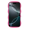 Coque arrière en silicone Phonesta Wavy pour Apple iPhone 17 Pro - Hot Pink 3