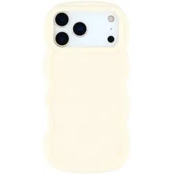Coque arrière en silicone Phonesta Wavy pour Apple iPhone 17 Pro Max - Beige