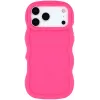 Coque arrière en silicone Phonesta Wavy pour Apple iPhone 17 Pro Max - Hot Pink
