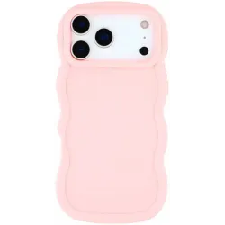 Coque arrière en silicone Phonesta Wavy pour Apple iPhone 17 Pro Max - Rose