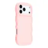 Coque arrière en silicone Phonesta Wavy pour Apple iPhone 17 Pro Max - Rose 2