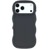 Coque arrière en silicone Phonesta Wavy pour Apple iPhone 17 Pro Max - Noir