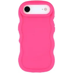 Coque arrière en silicone Phonesta Wavy pour Apple iPhone Air - Hot Pink