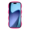 Coque arrière en silicone Phonesta Wavy pour Apple iPhone Air - Hot Pink 2