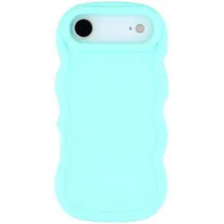 Coque arrière en silicone Phonesta Wavy pour Apple iPhone Air - Vert menthe
