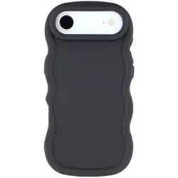 Coque arrière en silicone Phonesta Wavy pour Apple iPhone Air - Noir