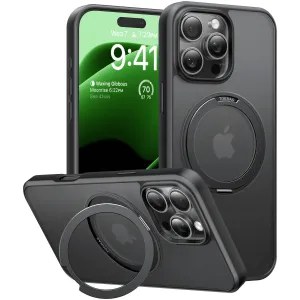 Coque arrière Torras Ostand Pro avec MagSafe pour Apple iPhone 16 Pro - Noir