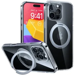Coque arrière Torras Ostand Pro avec MagSafe pour Apple iPhone 16 Pro - Transparent