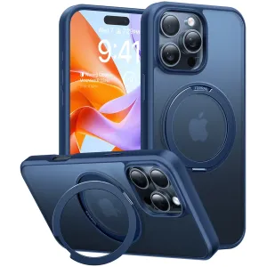 Coque arrière Torras Ostand Pro avec MagSafe pour Apple iPhone 16 Pro Max - Bleu foncé