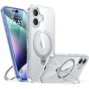 Coque arrière Torras Ostand Spin avec MagSafe pour Apple iPhone 16 - Transparent