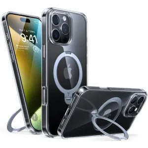Coque arrière Torras Ostand Spin avec MagSafe pour Apple iPhone 16 Pro - Transparent