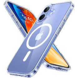 Coque arrière Torras Diamond avec MagSafe pour Apple iPhone 16 - Transparent