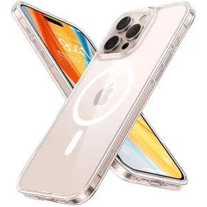 Coque arrière Torras Diamond avec MagSafe pour Apple iPhone 16 Pro - Transparent