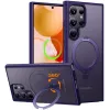 Coque arrière Torras Ostand Spin avec MagSafe pour Samsung Galaxy S24 Ultra - Violet foncé 0
