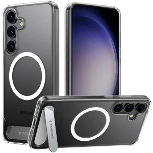 Coque arrière Torras Pstand avec MagSafe pour Samsung Galaxy S25 Plus - Transparent