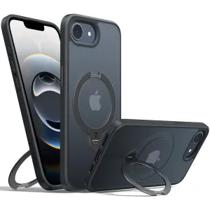 Coque arrière Torras Ostand Spin avec MagSafe pour Apple iPhone 17e/16e - Noir