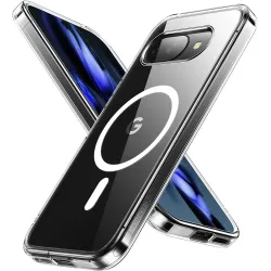 Coque arrière Torras Diamond avec MagSafe pour Google Pixel 9a - Transparent