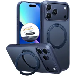 Coque arrière Torras Ostand Pro avec MagSafe pour Apple iPhone 17 Pro Max - Bleu foncé