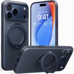 Coque arrière Torras Ostand R Fitness avec MagSafe pour Apple iPhone 17 Pro - Bleu foncé
