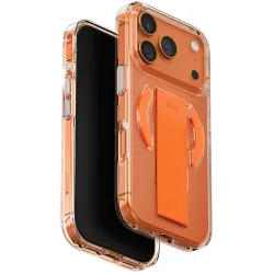 Coque arrière UNIQ Heldro Air MagClick MagSafe pour Apple iPhone 17 Pro - Transparent/Orange